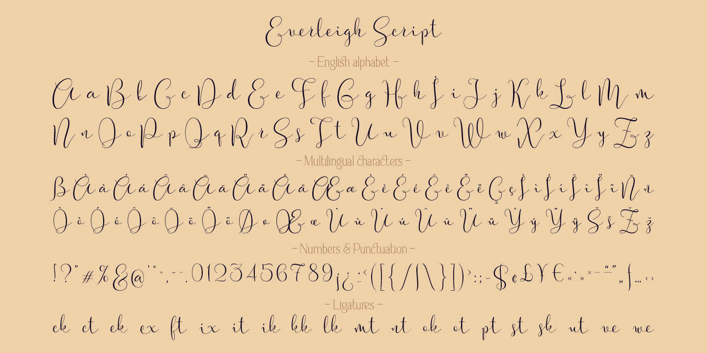 Beispiel einer Everleigh Duo-Schriftart #3